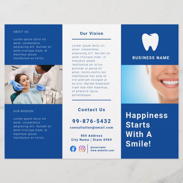 Modern Brochure | Dentis Logo Photo Business (Front)