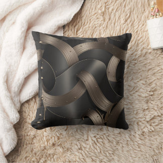 Modern Bronze Flow Luxury Masculine Accent Cushion