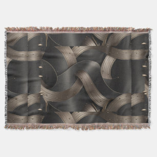 Modern Bronze Flow Luxury Masculine Accent Throw Blanket