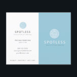 Modern Broom Logo Blue Cleaning Service Leaflet<br><div class="desc">This simple and modern cleaning service leaflet/flyer features a slate blue background with a broom logo. Personalise it for your needs. Perfect for maids or home and office cleaning professionals. Change the colour of the oval and personalise for your needs. You can find matching products at my store.</div>