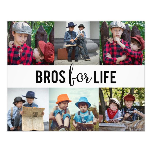 Modern Bros for Life Brothers Photo Collage Custom Print (Front)