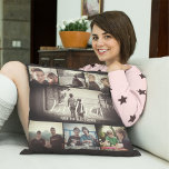 Modern Brother Best Friends Dark Photo Collage Cushion<br><div class="desc">Brothers can often develop a special bond that goes beyond just being siblings, they can become best friends. Growing up together and sharing similar experiences can create a unique connection. Brothers can confide in each other, have each other's back, and share common interests. They can provide emotional support and encouragement...</div>