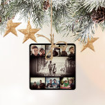 Modern Brother Best Friends Dark Photo Collage  Metal Tree Decoration<br><div class="desc">Modern Dark Brothers Best Friends Photo Collage is a seven photo collage for brothers. It can be gifted on Brother's birthday,  Friendship day or Christmas.</div>