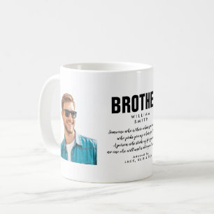 Modern Brother Quote Photo Coffee Mug