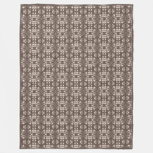 Modern brown and beige stylish Tao Fleece Blanket