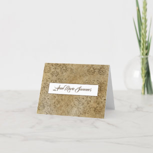 Modern Brown and Tan Granite Thank You Card