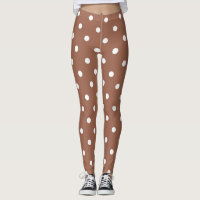Modern brown and white polka dots spots pattern