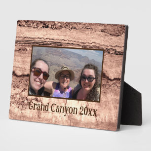 Modern brown beige sepia burnt orange granite plaque