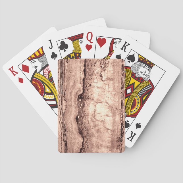 Modern brown beige sepia burnt orange granite  playing cards (Back)