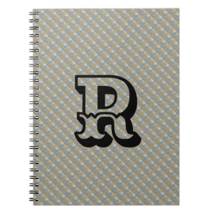 MODERN BROWN BLUE CUTE Spiral Photo Notebook