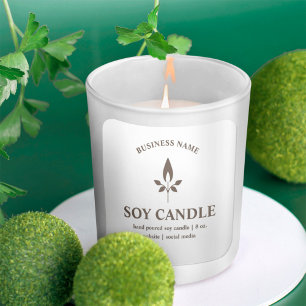 Modern Brown Candle Logo Label