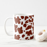 Modern Brown Cow Spots Print
