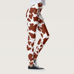 Modern Brown Cow Spots Print Cowboy Farmer Leggings<br><div class="desc">Classic and trendy brown and white cow skin spots texture design home decor and gifts. Cow spots animal print</div>