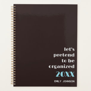 Modern Brown Cream Be Organized Name 2026 Planner