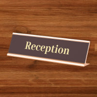 Modern Brown Gold Professional Office Reception