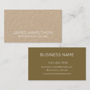 Modern Brown Minimalist Kraft Consultant Business Card