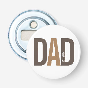 Modern Brown Personalised Dad Established Bottle Opener