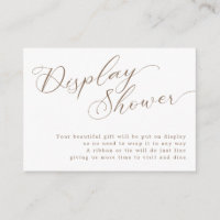 Modern Brown Script Bridal Shower Display Shower
