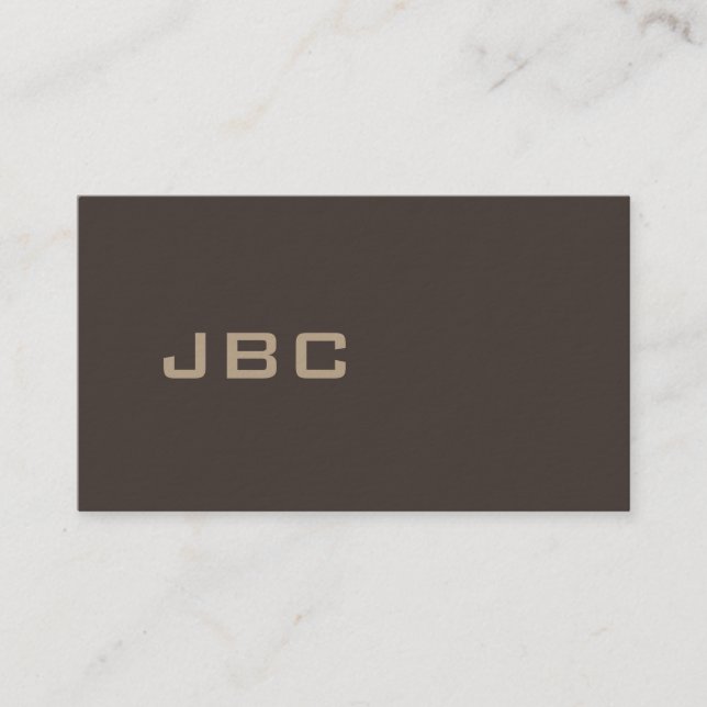 Modern Brown/Tan 30o2 Business Card (Front)