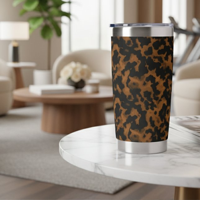 Modern Brown Tortoise Shell Stylish Insulated Tumbler (Add a touch of charm to your phone with this Modern Brown Tortoise Shell Stylish Insulated Tumbler!)