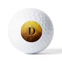 Modern brown yellow monogram initial