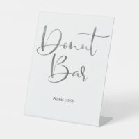 Modern Brush Calligraphy Script Doughnut Bar