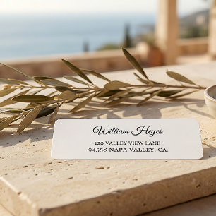 Modern Brush Handwritten Return Address Label