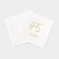Modern Brush Lettering 45th Birthday Party