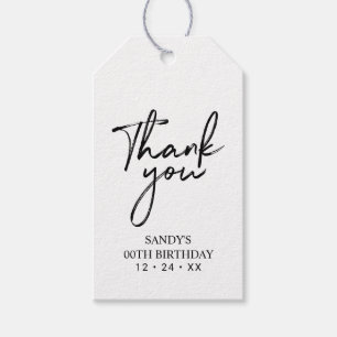 Modern Brush Lettering Party Favour Thank you Gift Tags