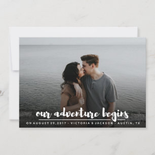 Modern brush photo our adventure personalised