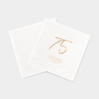 Modern Brush Script 75th Birthday Party