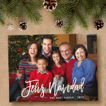 Modern Brush Script Feliz Navidad Family Photo Postcard<br><div class="desc">Modern Brush Script Feliz Navidad Family Photo Merry Christmas Holiday Postcard</div>