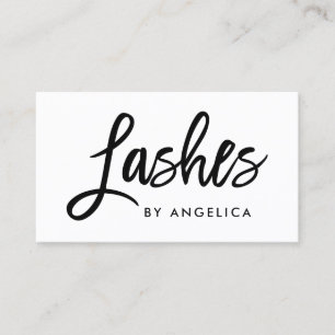 Modern Brush Script Makeup Artist Lashes Business Card