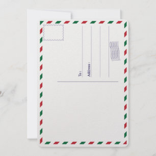 Modern Brush Script Merry Christmas Photo Postcard