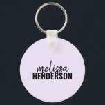 Modern Brush Script Name Simple Key Key Ring<br><div class="desc">Modern brush script combined with bold sans serif font.</div>