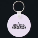 Modern Brush Script Name Simple Key Ring<br><div class="desc">Modern brush script combined with bold sans serif font.</div>