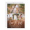 Modern Brush Script Rustic Wood 4 Photo Couple