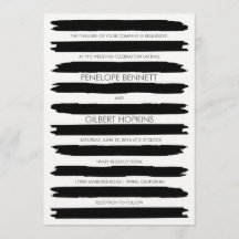 Modern Brush Strokes Wedding Invitation