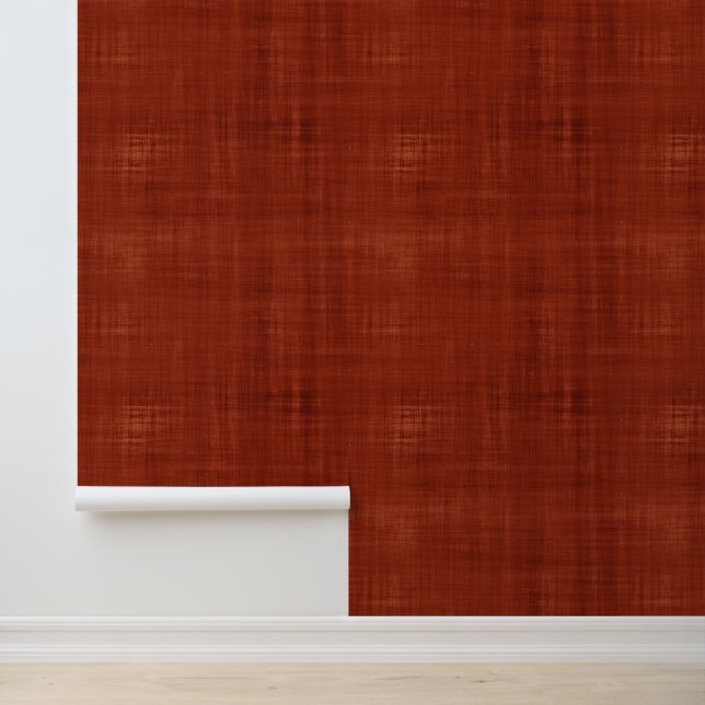 Modern Brushed Burnt Orange Wallpaper (Application)