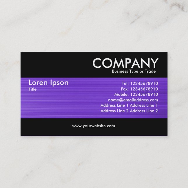 Modern - Brushed Metal Texture Business Card (Front)