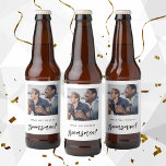 Modern Brushed Will You Be My Groomsmen Proposal  Beer Bottle Label<br><div class="desc">Modern Brushed Will You Be My Groomsmen Proposal Beer Bottle Label</div>