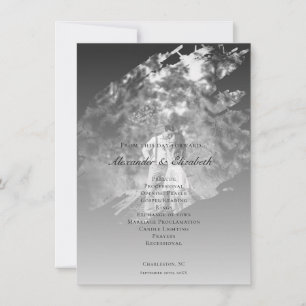 Modern Brushstroke Photo Wedding   Soft Black