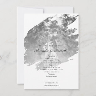 Modern Brushstroke Photo Wedding   White Program