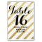 Modern brushstrokes gold stripes table number