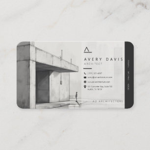 Modern Brutalist Concrete Architect Business Card