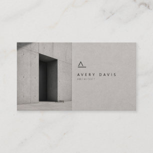 Modern Brutalist Concrete Architect Business Card