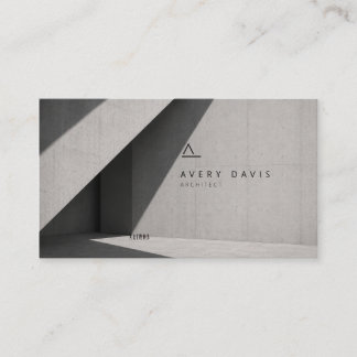 Modern Brutalist Concrete Architect Business Card