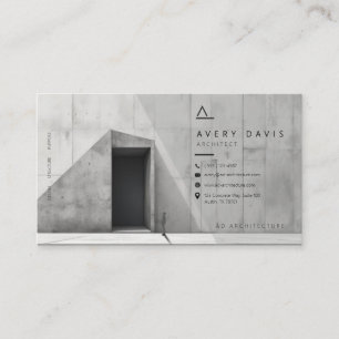 Modern Brutalist Concrete Architect Business Card