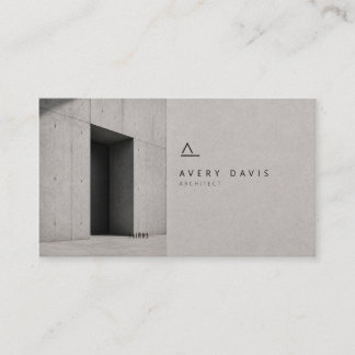 Modern Brutalist Concrete Architect Business Card