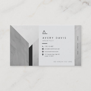 Modern Brutalist Concrete Architect Business Card